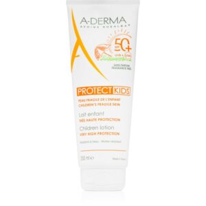 A-Derma Protect Kids Children Lotion latte abbronzante protettivo per bambini SPF 50+ 250 ml