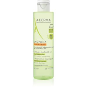 A-Derma Exomega Control 2 in 1 emollient cleansing gel gel doccia per pelli secche e atopiche 200 ml