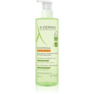 A-Derma Exomega Control 2 in 1 emollient cleansing gel gel doccia per pelli secche e atopiche 500 ml