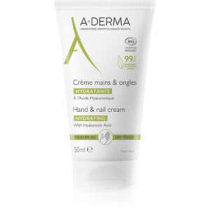 A-Derma Gli Essenziali Hand & Nail Cream crema idratante per mani e unghie con acido ialuronico 50 ml