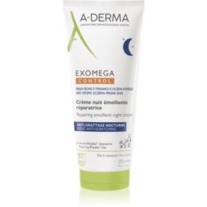 A-Derma Exomega Control Repairing Emollient Night Cream crema notte rigenerante antigraffio 200 ml