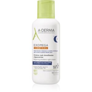 A-Derma Exomega Control Repairing Emollient Night Cream crema notte rigenerante antigraffio 400 ml