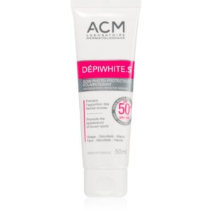 ACM Dépiwhite S crema protettiva per viso e décolleté SPF 50+ 50 ml