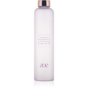 ZOE Quote Glass Bottle bottiglia d'acqua in vetro colore Purple 750 ml