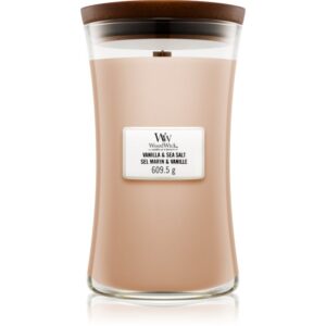 Woodwick Vanilla & Sea Salt candela profumata con stoppino in legno 609.5 g