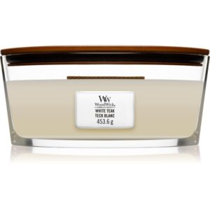 Woodwick White Teak candela profumata con stoppino in legno (hearthwick) 453.6 g