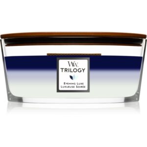 Woodwick Trilogy Evening Luxe candela profumata con stoppino in legno (hearthwick) 453.6 g