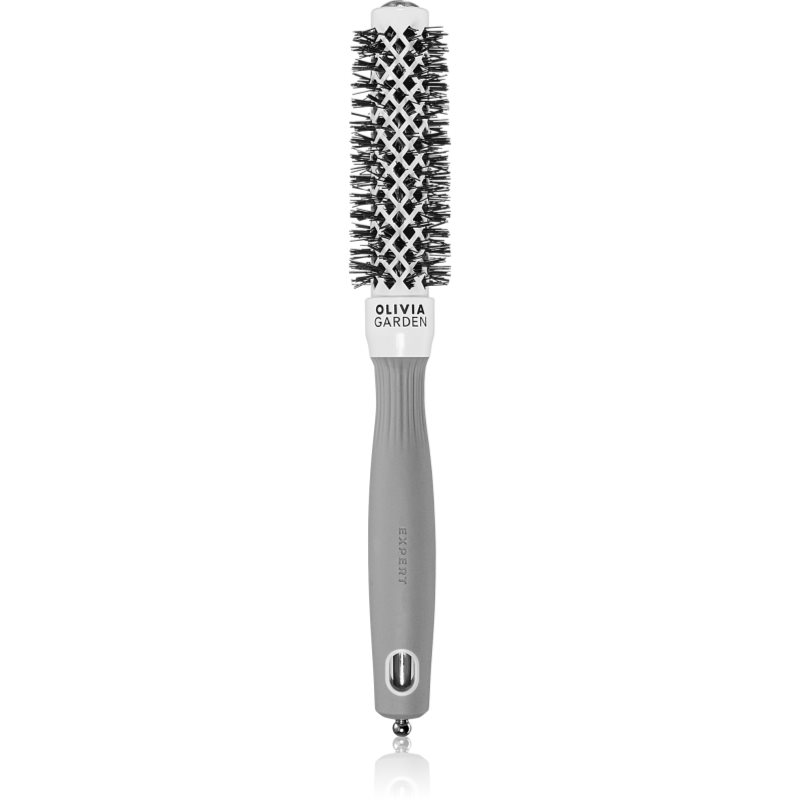 Olivia Garden Expert Shine Wavy Bristles White&Grey spazzola per capelli průměr 20 mm 1 pz Olivia Garden Expert Shine Wavy Bristles White&Grey spazzola per capelli průměr 20 mm 1 pz