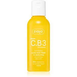 Ziaja Vitamin C.B3 Niacinamide lozione tonica esfoliante detergente con acidi 1% [aha+pha] 120 ml