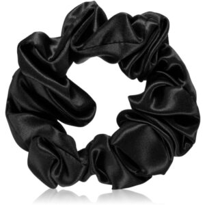 Crystallove Silk Scrunchie elastico in seta per i capelli Black 1 pz