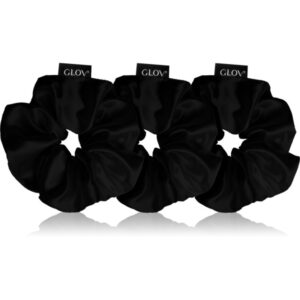 GLOV Satin Scrunchies S/M/L elastici per capelli Black 3 pz