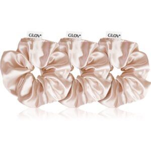 GLOV Satin Scrunchies S/M/L elastici per capelli Sparkling Wine 3 pz
