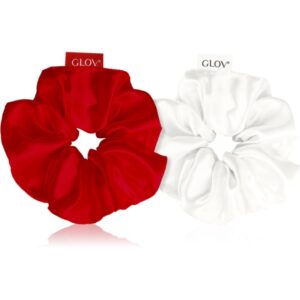 GLOV Satin Scrunchies S elastici per capelli Red/Beige 2 pz