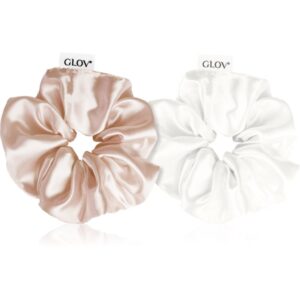 GLOV Satin Scrunchies S elastici per capelli Sparkling Wine/Beige 2 pz