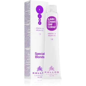 Kallos KJMN Professional Cream Hair Colour Keratin & Argan Oil tinta per capelli con cheratina e olio di argan colore 12.1 Special Ultra Blonde 100 ml
