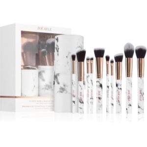 Zoë Ayla Makeup Brush Set Marble 10 Piece set di pennelli con custodia