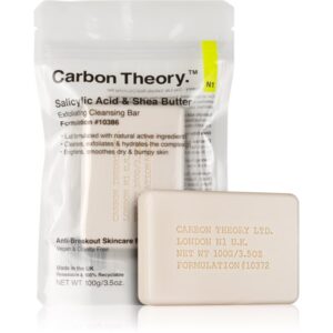 Carbon Theory Salicylic Acid & Shea Butter sapone detergente delicato effetto scrub 100 g