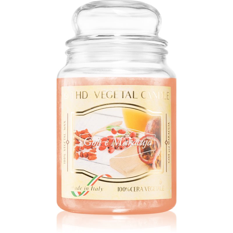 THD Vegetal Goji E Maracuja candela profumata 600 g THD Vegetal Goji E Maracuja candela profumata 600 g