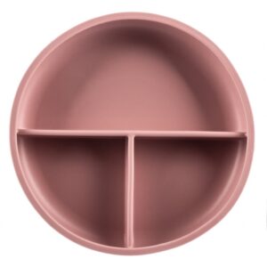 Zopa Silicone Divided Plate piatto diviso con ventosa Old Pink 1 pz