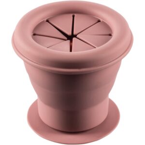 Zopa Silicone Folding Snack Box ciotola in silicone con ventosa Old Pink 1 pz