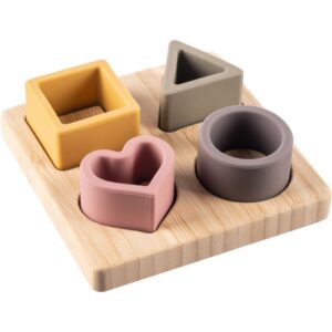 Zopa Silicone Bamboo Puzzle attività giocattolo a incastro Multicolor 1 pz