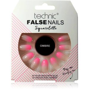 Technic Cosmetics False Nails Squareletto Unghie finte Ombre 24 pz