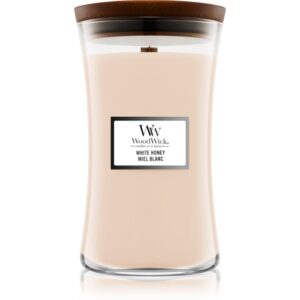 Woodwick White Honey candela profumata con stoppino in legno 609.5 g
