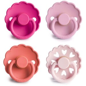FRIGG Round Latex Rosy Romance ciuccio Size 1 4 pz