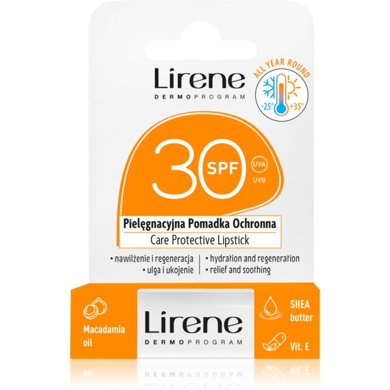 Lirene Care Protective Lipstick balsamo protettivo labbra effetto idratante SPF 30 4.6 g Lirene Care Protective Lipstick balsamo protettivo labbra effetto idratante SPF 30 4.6 g