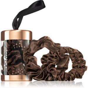 BrushArt Gift for You Slim & Midi satin scrunchie set elastici per capelli Chocolate brown 3 pz