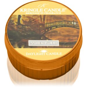 Kringle Candle Amber Wood candela scaldavivande 42 g