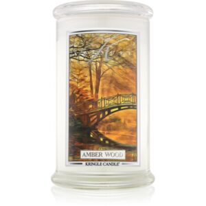 Kringle Candle Amber Wood candela profumata 624 g