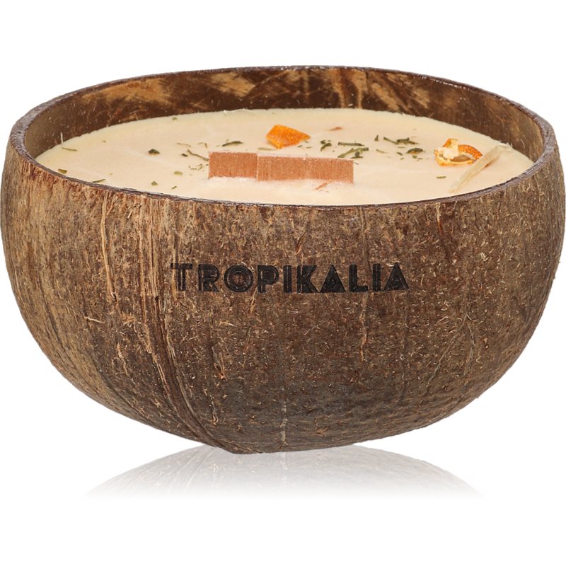 Tropicandle Sandalwood & Tangerine candela profumata con stoppino in legno 350 ml Tropicandle Sandalwood & Tangerine candela profumata con stoppino in legno 350 ml