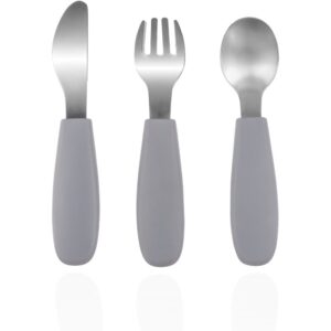 Zopa Silicone Children's Cutlery posate per bambini 6 m+ Dove Grey 3 pz